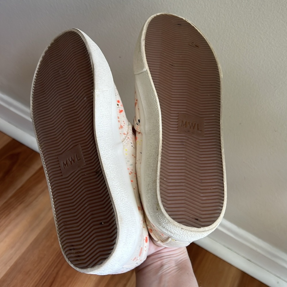 Madewell Womens Sidewalk Slip-On Sneakers in Paint Spattered Recycled Canvas - Picture 7 of 10